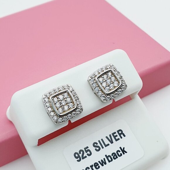 "925 Sterling Silver Cubic Zirconia Earrings, U19254561 - Picture 3 of 11